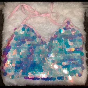 Pink Sequin IHeartRaves Top